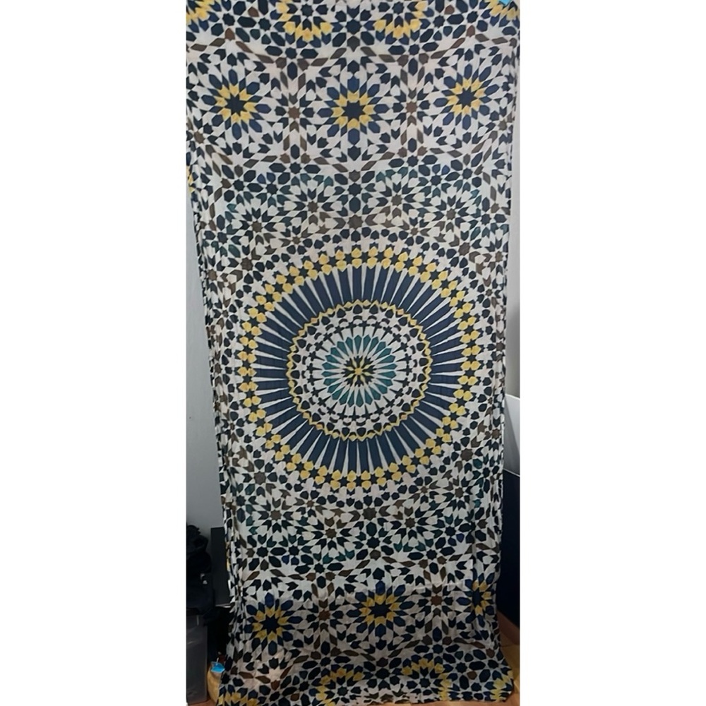 Huge cotton mandala design scarf wrap by Soutache